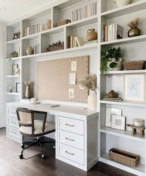 White Desk With Drawers, Studio In Casa, White Shelving, Pendant Lights For Kitchen Island, White Shelving Unit, Lights For Kitchen Island, Pendant Lights For Kitchen, Home Office/guest Room, Lights For Kitchen