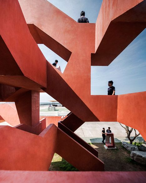 Supermachine Studio adds labyrinthine staircase to Thai park Architecture Art Nouveau, Seaside Park, Observation Tower, Stairs Architecture, Architecture Awards, Salou, Staircase Design, Brutalism, Architecture Project