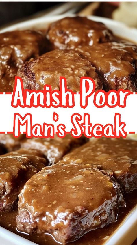 Amish Poor Man's Steak Mashed Potatoes And Hamburger Recipe, Poor Man's Steak Ground Beef, Amish Poor Mans Steak Ground Beef, Ground Beef Receipts, Poor Man's Steak Recipe, Amish Poor Man’s Steak, Poor Man’s Husband Casserole, Poor Man’s Steak, Poor Mans Steak Ground Beef