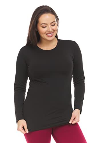 Thermajane Thermal Shirts for Women Long Sleeve Winter Tops Thermal Undershirt for Women Thermal Top Outfit, Undershirt Women, Woman Essentials, Black Thermal Top, Thermal Shirt Women, Winter Pajamas Women, Winter Tops For Women, Base Layer Women, Faith Clothing