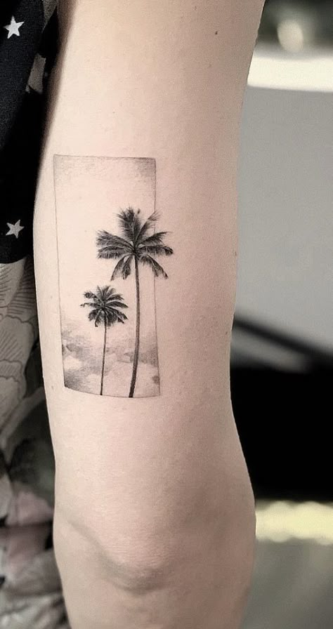 California Tattoo Ideas, Tropical Tattoo, Butterfly Tattoos On Arm, California Tattoo, Palm Tattoos, Mommy Tattoos, Tree Tattoos, Tattoo Inspiration Men, Tree Tattoo Designs