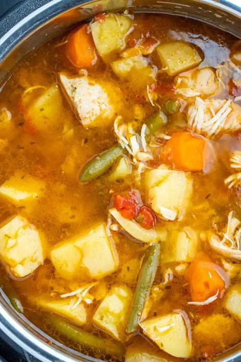 Instapot Chicken Vegetable Soup, Chicken Soup In The Instant Pot, Chicken Caldo Instant Pot, Insta Pot Chicken Stew Recipes, Instant Pot Chicken Potatoes And Carrots, Instant Pot Chicken And Potato Soup, Instant Pot Stewed Chicken, Instant Pot Chicken Stew Recipes, Chicken Potato Soup Instant Pot