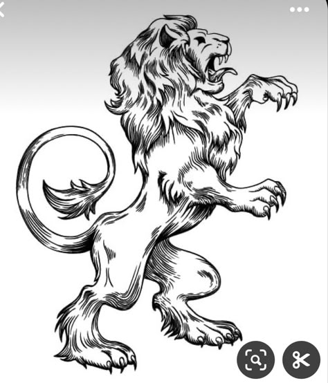 Old Lion Tattoo, White On Black Illustration, English Lion Tattoo, Traditional Lion Tattoo, Family Crest Tattoo, Crest Tattoo, Values And Principles, Guerriero Samurai, Tattoo Catalog