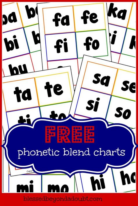 FREE Consonant Blend Charts - Mastering Phonic Sounds! - Blessed Beyond A Doubt Homeschool Phonics, Phonics Blends, Phonics Free, Blending Sounds, Consonant Blends, Phonics Sounds, Teaching Toddlers, Jolly Phonics, Phonics Reading