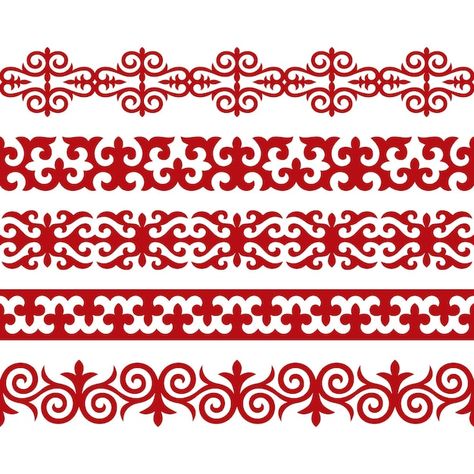 Traditional ornament of middle asia for ... | Premium Vector #Freepik #vector #kazakh #damask #oriental-ornament #seamless-border Kazakh Style, Preppy Stickers, Traditional Ornaments, Border Embroidery Designs, Border Embroidery, Deco Art, Cornice, Border Design, Vector Photo