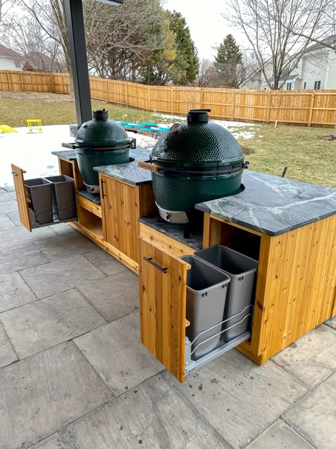 diy outdoor kitchen two green eggs-13 Kamado Table Plans, Kamado Joe Table, Kamado Grill Table, Green Egg Table Plans, Big Green Egg Table Plans, Green Egg Outdoor Kitchen, Egg Outdoor Kitchen, Kamado Table, Egg Cabinet