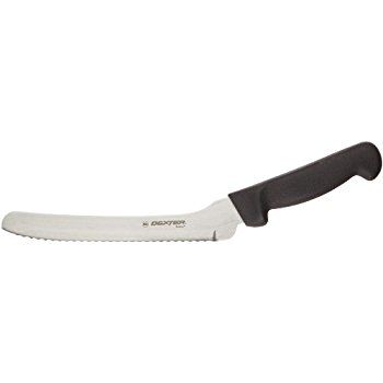 Basics P94807B 8" International Offset Sandwich Knife with Black Polypropylene Handle Utility Knives, Bread Knife, Sandwiches, Chef, Bread, Free Delivery, Black