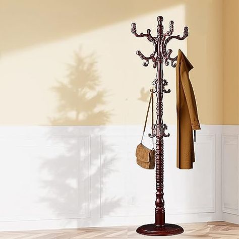 Coat Rack Stand, Coat And Hat Rack, European Hotel, Christmas Trees Ideas, Tree Coat Rack, Room Furniture Bedroom, Hallway Coat Rack, Bag Rack, Floor Bedroom