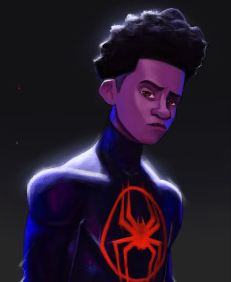 Miles Spiderman, Miles Morales Spiderman, Across The Spider Verse, Trending Art, Dramatic Lighting, Artist Drawing, Miles Morales, The Spider, Spider Verse