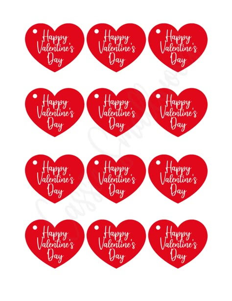 7 Insanely Cute Printable Happy Valentine's Day Tags - Cassie Smallwood Valentine's Topper Printable, Valentines Toppers Free Printables, Valentine Cake Toppers Free Printable, Valentines Templates Printables, Valentine’s Day Tags, Valentines Day Tags Printable Free, Happy Valentines Day Card Printables, Happy Valentines Day Printable, Valentines Day Templates