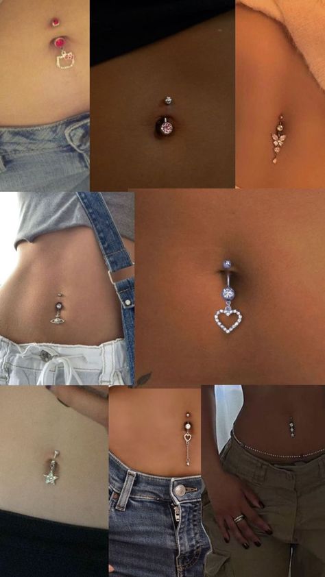 Cute Belly Rings, Cute Nose Piercings, Belly Piercings, Bellybutton Piercings, Belly Button Piercing Jewelry, Belly Piercing Jewelry, Pretty Ear Piercings, Cool Piercings, Piercings Unique