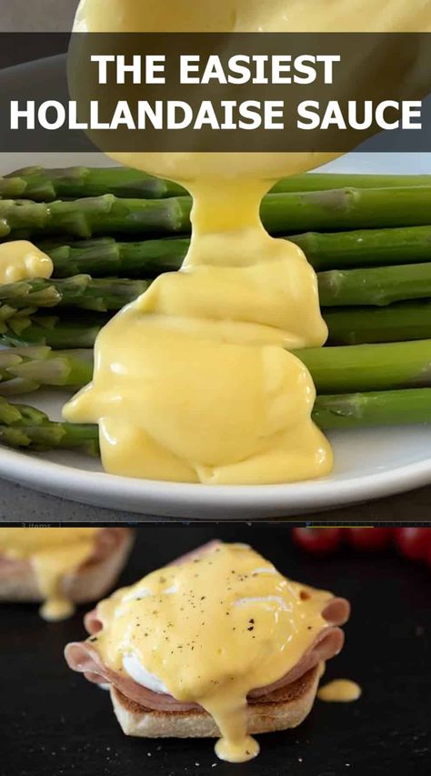 Hollandaise Sauce Without Butter, Easy Blender Hollandaise Sauce, Hollidaise Sauce Recipe, Homemade Hollandaise Sauce Easy, Spicy Hollandaise Sauce, Holindaise Sauce Recipe, How To Make Hollandaise Sauce, Holindaise Sauce, Hollandaise Sauce Recipe Easy