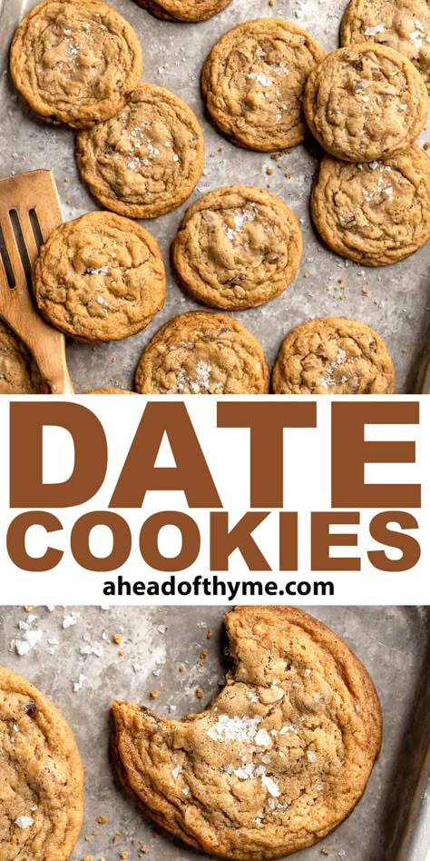 Date Cookies Honey Date Pumpkin Cookies, Cardamom Date Cookies, Date Almond Butter Cookies, Recipes For Dates Desserts, Healthy Cookies With Dates, Chocolate Chip Date Cookies, Sweet Date Recipes, Almond Date Cookies, Meals With Dates