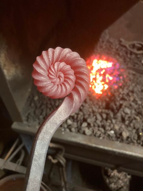 Blacksmith Made Hand Forged Ammonite Toasting Fork Modern - Etsy UK