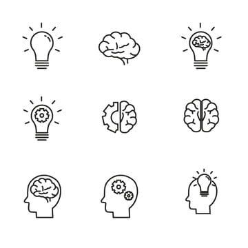 Lightbulb Illustration, Happy Brain, Robot Logo, Brain Vector, Contest Poster, Brain Icon, Brain Illustration, Brain Logo, Creative Cv