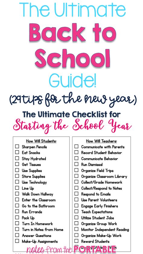 Get ready for back to school with these 29 tips!  A great go to resource for back to school planning and organizing. Teacher Checklist, School Guide, Back To School Tips, Beginning Of School Year, Classroom Management Tips, Classroom Management Strategies, Back To School Hacks, School Plan, Student Behavior