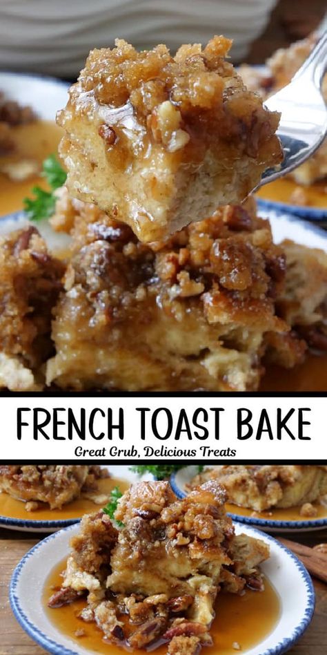 French Toast Casserole Pecan, Baking French Toast, Caramel Pecan French Toast Bake, French Toast Casserole Texas Toast, French Toast Pull Apart Bread, French Toast With Cinnamon Bread, Overnight Pecan Pie French Toast, Overnight French Toast With Cream Cheese, Casserole Dessert Recipes