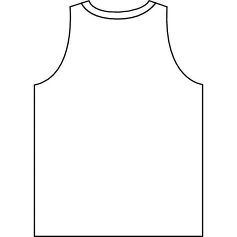 Basketball shirt outline .ai Royalty Free Stock SVG Vector Jersey Outline Template, Jersey Outline, Shirt Outline, Jersey Template, Outline Template, Illustrator Template, Custom Uniform, Grad Ideas, Basketball Shirts