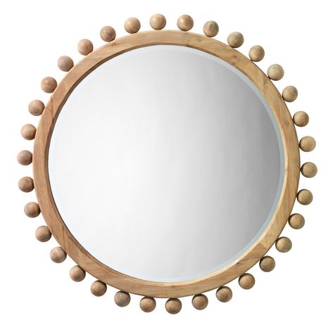 Round Wooden Mirror, Round Wood Mirror, Spiegel Diy, Girl Mirror, Wood Wall Mirror, Wooden Mirror, Mirror Mirror On The Wall, Round Wall Mirror, Natural Wood Finish