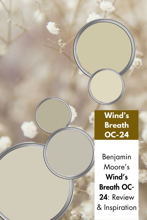 Are you torn between two neutral paint colors, unsure of which will do a better job in your decor? You may want to try one that’s tested and trusted over the years: Benjamin Moore’s Wind’s Breath. Bm Winds Breath Walls, Winds Breath Benjamin Moore Cabinets, Bm Winds Breath, Bm Ashwood, Winds Breath Benjamin Moore, Benjamin Moore Winds Breath, Winds Breath, Benjamin Moore Linen White, Popular Neutral Paint Colors