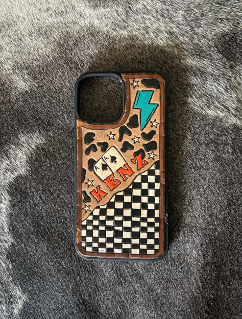 Western Hand Tooled Leather Phone Case - Etsy Punchy Phone Cases, Cute Country Phone Cases, Western Christmas Gift Ideas, Leather Phone Case Western, Western Phone Cases, Western Gift Ideas, Tooled Leather Phone Case, Western Bed, Barrel Racing Tack Rodeo