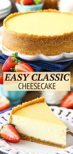 Creamy Cheese Cakes Recipes, How Do You Make Cheesecake, Cheese Cakes Recipes Easy Homemade, 6inch Cheesecake Recipe, How To Make A Cheesecake, Bake Cheesecake Recipes Easy, Easy Baked Cheesecake Recipes, Best Cheesecake Recipe Homemade, Classic Cheesecake Recipes