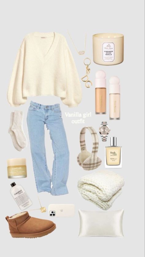 vanilla girl outfit Vanilla Girl, Casual Preppy Outfits, Trendy Outfits For Teens, Cute Lazy Day Outfits, Mode Casual, Cute Preppy Outfits, School Looks, Stockholm Fashion, Simple Trendy Outfits