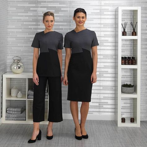 Browse a wide range of high-quality beauty uniforms, spa uniforms & salon wear from Florence Roby. Free delivery on orders over £60. Order online today! Saloon Uniforms For Women, Salon Wear Work Outfits, Work Uniform Outfits, Hotels Uniform, Spa Uniform Ideas, Beauty Therapist Uniform, Beautician Uniform, Saloon Dress, Spa Wear