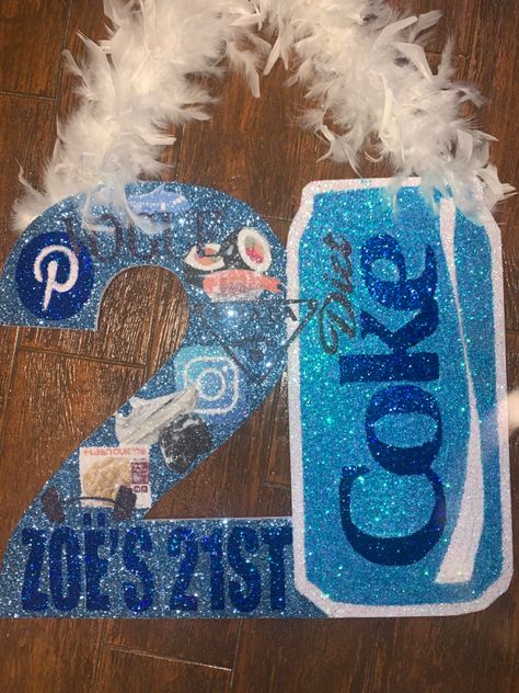 21st birthday custom designed sign 21st Sign Night Themes, 21st Birthday Ideas Blue Theme, 21 Birthday Sign Ideas, Sign Night 21st Birthday, 21st Inspiration, 21st Sign Night, Birthday Sign Ideas, 21 Birthday Gifts, Birthday Photo Inspo