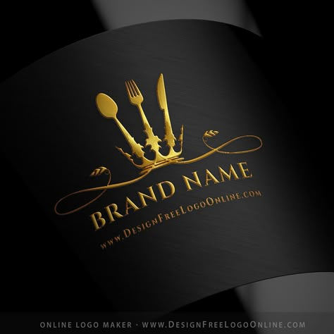 Catering Business Logo, Luxurious Restaurant, Resturant Logo, Food Company Logo, Food Brand Logos, Free Business Logo, Logo Maker Free, Restaurant Logos, Catering Logo