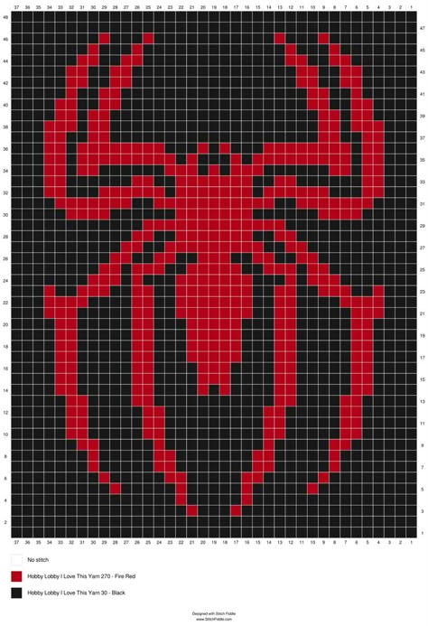 Spiderman Knitting Pattern, Spiderman Granny Square Pattern, Grid Crochet Patterns Two Colors, Spider Man Crochet Graph, Spiderman Grid Pattern Crochet, Crochet Blanket Spiderman, Crochet Stitch Graph, Spider Man Crochet Sweater, Pixel Grid Crochet Spiderman