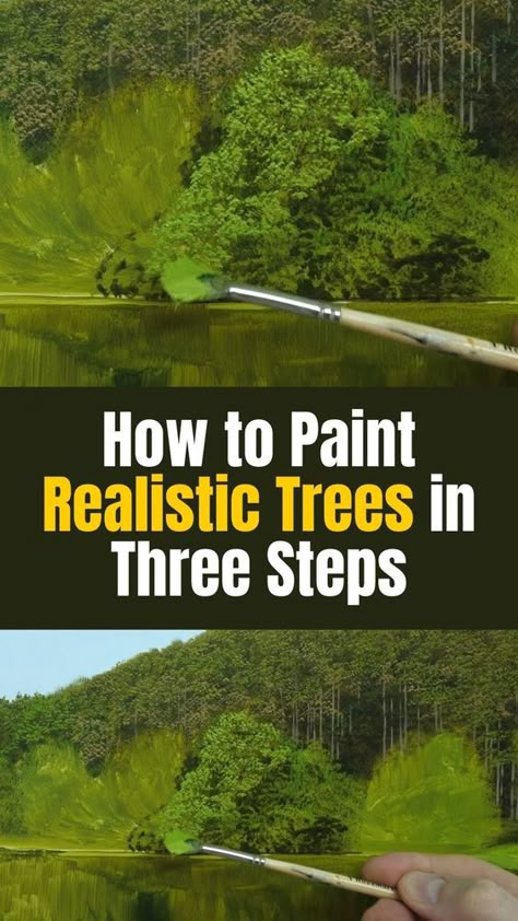 Painting realistic trees with Oil. In this oil painting tutorial, I teach you how to paint realistic trees in three easy steps. You will learn the brushes you need to paint trees and how to mix realistic oil paints to create a landscape. Landscape Painting Techniques, Paint Trees, Oil Painting Trees, Paint Realistic, Painting Realistic, Easy Landscape Paintings, Oil Painting Tips, Hello How Are You, Oil Painting Lessons