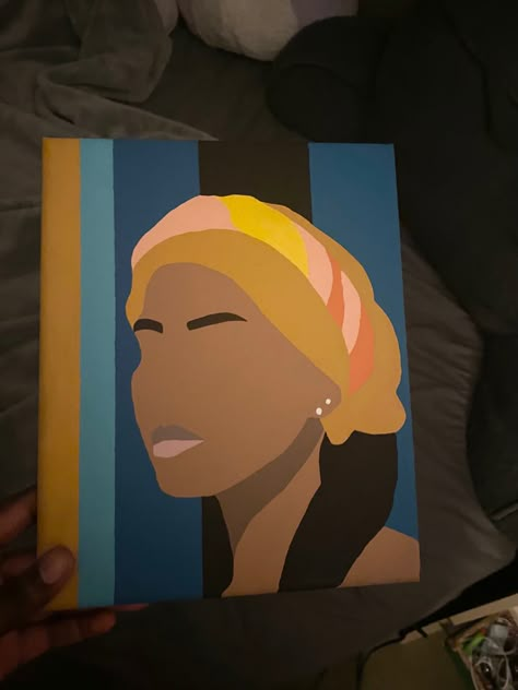 Simple Canvas Drawings, Jhene Aiko Album Cover Painting, Jhene Aiko Canvas Painting, Painting Ideas On Canvas Album Covers, Paintings Of Album Covers, Album Cover Paintings On Canvas Easy, Painting Ideas Hypebeast, Simple Album Covers To Paint, Painting Album Covers On Canvas