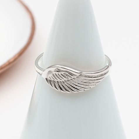 Wing Ring, Angel Wing Ring, Gold Angel Wings, Silver Angel Wings, Vermeil Jewelry, Pandora Bracelet, Rings For Her, Silk Ribbon, Gold Plated Sterling Silver