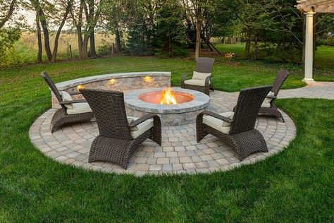 The 12 BEST Backyard Firepits — Real Estate GalsReal Estate Gals Patio Fire Pits, Paver Fire Pit, Outdoor Fire Pit Area, How To Build A Fire Pit, Outdoor Fire Pit Designs, Fire Pit Landscaping, Round Fire Pit, Fire Pit Seating, Fire Pit Area