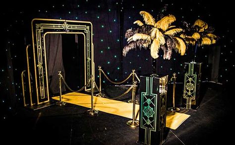 Art Deco Entranceway | Event Prop Hire 1930s Decor Party, Great Gatsby Party Backdrop, Great Gatsby Prom Decorations, Great Gatsby Prom Theme, Great Gatsby Party Decorations, Great Gatsby Prom, Gatsby Birthday Party, Gatsby Gala, Gatsby Party Decorations