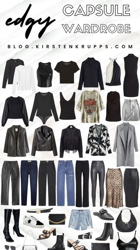 Cool Edgy Style, Alternative Fashion Capsule Wardrobe, Outfit Staple Pieces, Outfit Statement Piece, Rebellious Style Outfits, Comfortable Edgy Style, Edgy Outfit Ideas For Women, Cool Style Women Edgy, Womens Curvy Outfits