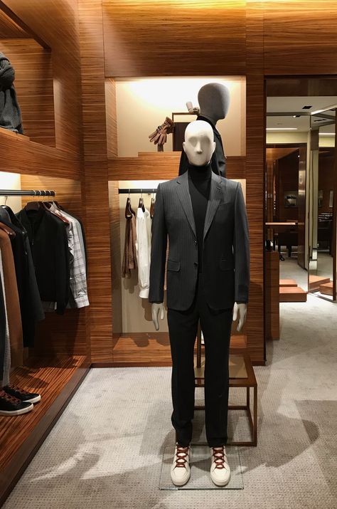 Ermenegildo Zegna, Chicago, F/W 2017 Ermenegildo Zegna Suit, Zegna Suit, Window Display Design, Zegna Men, Ermenegildo Zegna, Display Design, Pc Gamer, Giorgio Armani, Vision Board