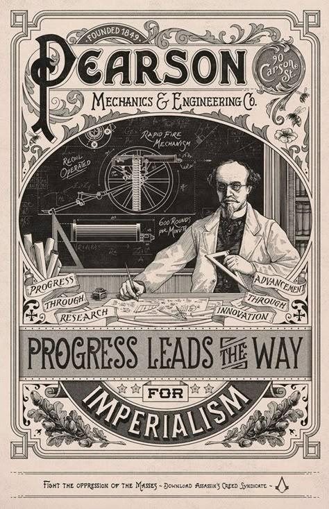 VICTORIAN DESIGN– Heritage Type Co. Victorian Lettering, Assassins Creed Syndicate, Etiquette Vintage, Ad Of The World, Old Advertisements, Victorian Design, Vintage Graphic Design, Victorian Art, Vintage Lettering