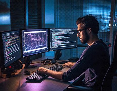 Hackers Pictures, Hackers Photo, Working Man Aesthetic, Web Developer Wallpaper, Coding Pictures, Developer Workspace, Gamer Boys Aesthetic, Programming Aesthetic, Trading Aesthetic