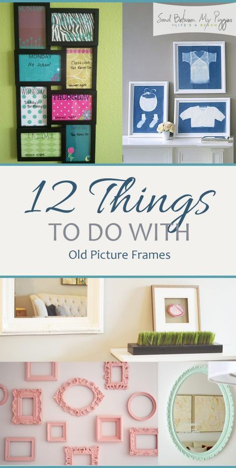 11 Things to Do With Old Picture Frames| Uses for Picture Frames, Picture Frame Uses, How to Repurpose Picture Frames, Crafts, Crafting Hacks, Crafting Tips and Tricks. Picture Frames Crafts, Repurpose Picture Frames, Room Decor Crafts, Home Decor Diy Crafts, Picture Frame Crafts, Family Room Makeover, Farmhouse Side Table, Old Picture Frames, Cute Dorm Rooms