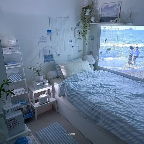 Save this pin for the best blue dorm room ideas to elevate your college living space! From stylish decor to practical solutions, these ideas will inspire you to create a space you'll love. #DormRoomDecor #CollegeLife #HomeDecorIdeas Blue Room Designs Bedroom Ideas, Blue Bedroom Aesthetic Ideas, Bedroom Ideas Blue Aesthetic, Blue Room Aesthetic Decor, Cute Blue Room Decor, Cute Room Ideas Blue, Blue Room Inspo Aesthetic, Blue Room Aesthetic Ideas, Baby Blue Room Ideas