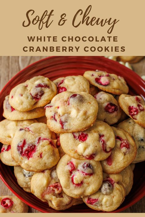 These White Chocolate Cranberry Cookies are so delicious and festive. Soft and chewy cranberry cookies studded with white chocolate chips and orange zest, create the perfect balance of sweetness from the white chocolate and the tartness of cranberry. Cranberry Walnut Chocolate Chip Cookies, Soft Cranberry Orange Cookies, White Chocolate Orange Cranberry Cookies, Healthy Cranberry Cookies, The Best Soft And Chewy Cranberry White Chocolate Chip Cookies, White Cranberry Cookies, White Chocolate Chip And Cranberry Cookies, Soft White Chocolate Cranberry Cookies, Sourdough White Chocolate Cranberry Cookies