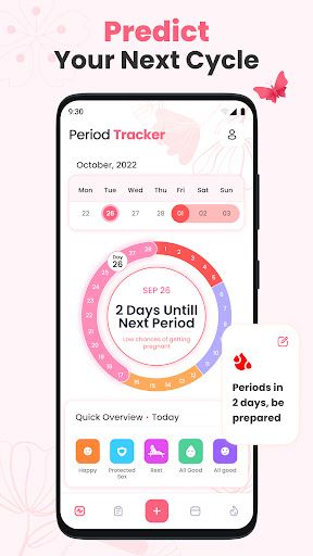 Keep track on your next period day and ovulation with period tracker app Free Period Tracker App, Menstrual Tracker, Period Tracking App, Period Apps, Period Tracker App, Track Period, Period Cycle, Period Days, Chances Of Getting Pregnant