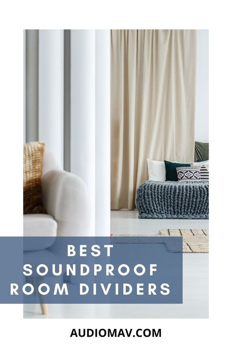 Read this post to find the best soundproof room dividers, as well as, why you need sound-dampening curtains, and what you should consider when buying the right ones #SoundDampeningCurtains #SoundproofCurtains #SoundproofRoomDividers #RoomDividers #Soundproofing Soundproof Room Dividers, Room Divider Sound Barrier, Curtain Dividing Room, Soundproof Room Divider, Sound Proof Room Divider, Room Devision Ideas Diy, Sound Dampening Decor, Dividing Rooms Without Walls, Sound Proof Curtains