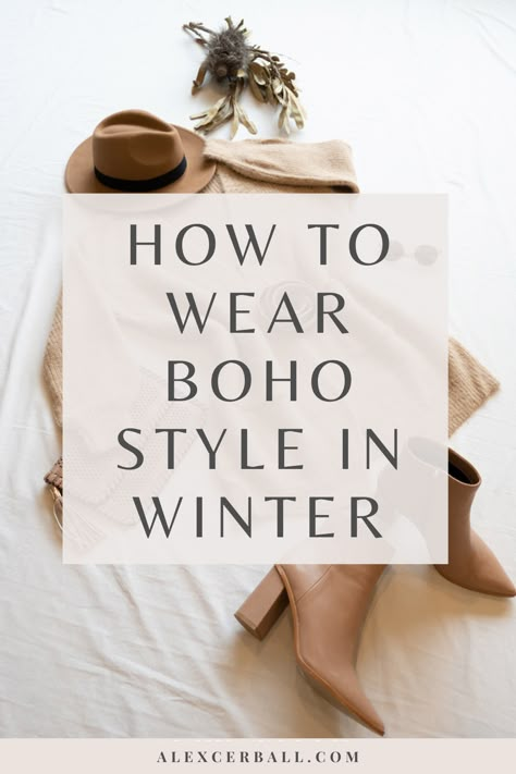 Boho Outfit Over 40, Simple Boho Style Clothes, Boho Dress Up Outfits, Boho Dress Outfit Fall, Effortless Boho Style, Boho Looks Winter, Cozy Boho Winter Outfits, Boho Office Outfit Winter, Boho Work Outfit Winter