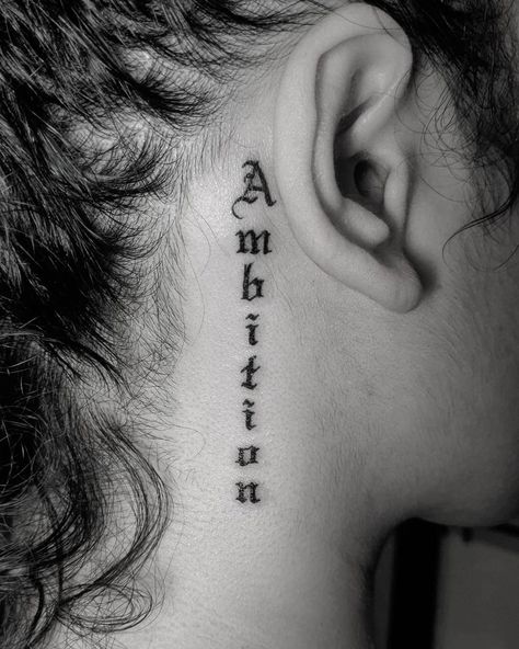 @chucho8g shared a photo on Instagram: “Ambition Thank you!! @xiv_ia Hit me up with your tattoo ideas. Dm to set up an appointment. Please include: Idea/ design Size Placement &…” • Jul 15, 2021 at 2:16am UTC Ambition Tattoo, Simple Tattoos For Guys, Idea Design, Tattoo Lettering, Simple Tattoos, Tattoos For Guys, Tattoo Quotes, Body Art, Tattoo Designs