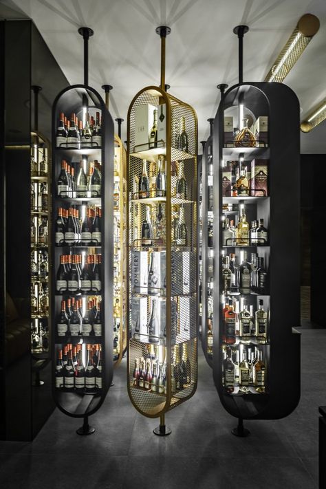 » The Cask&Barrel – Upscale Spirits Boutique Pop Art Interior Design, Wine Store Design, Wine Shop Interior, Interior Design History, Liquor Shop, Bar Interior Design, Art Deco Interior Design, Art Interior Design, Bottle Display