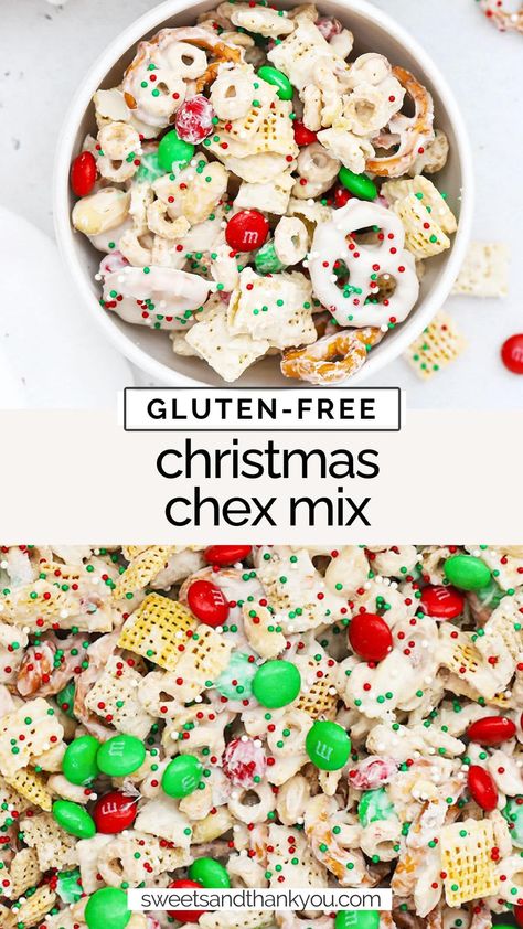 Chex Mix M&m, Gluten Free Dairy Free No Bake Desserts, Easy Appetizer Gluten Free, Gf Savory Snacks, Chex Mex Christmas, Gluten And Nut Free Recipes, Simple Gluten Free Snacks, Chex Mix Recipes Gf, Gluten Free Chex Mix Recipes Christmas