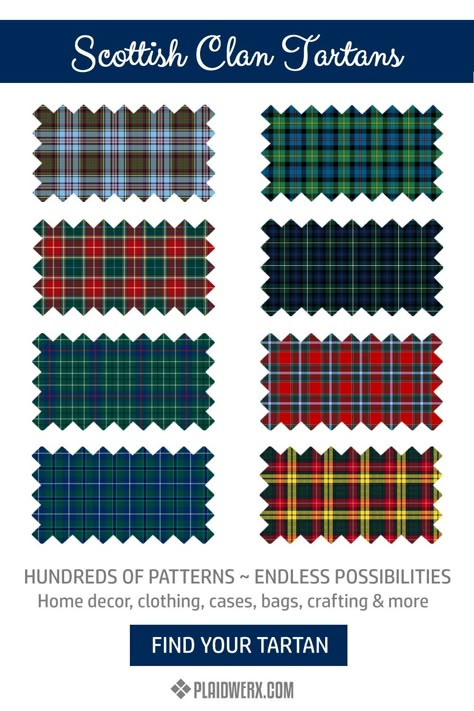 Traditional Scottish Folk Art, Outlander Tartan, Clan Tartans, Clans Of Scotland, Scottish Clans Names, Scottish Tartan Tattoo, Scottish Decorating Ideas, Scottish Plaid Tartan, Scottish Tartans Clan